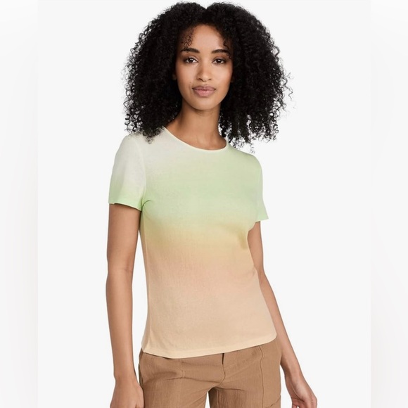 Vince Women’s Ombre T-shirt Green Size Large NWT - Picture 1 of 5